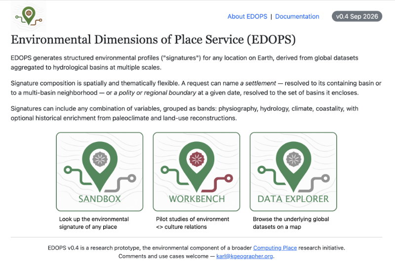 Environmental Dimensions of Place Service home page